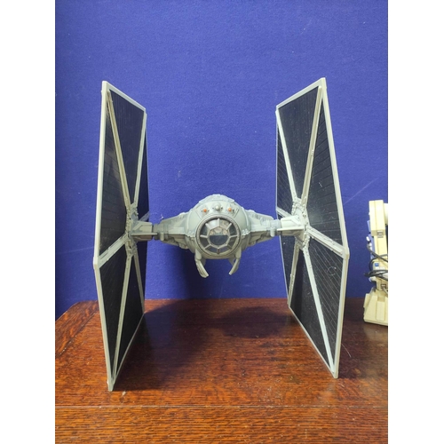 93 - Star Wars. Models to include an R2D2 Telephone, Tie Fighter 2003 Hasbro, 1997 Hasbro A-Wing, 2012 Ha... 