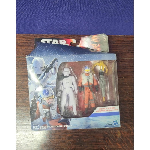 94 - Star Wars. Box of collectibles to include two 2016 Hasbro Lightsabers, and a The Force Awakens First... 