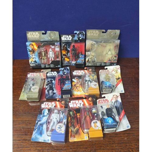 95 - Star Wars. Collection of boxed figures to include Rogue One Captain Cassian Andor B9611, Rogue One I... 