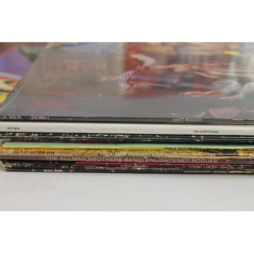 314 - Box of mixed records to include The Firesign Theatre X2, Weather Report, The Tourists, Elvis Costell... 