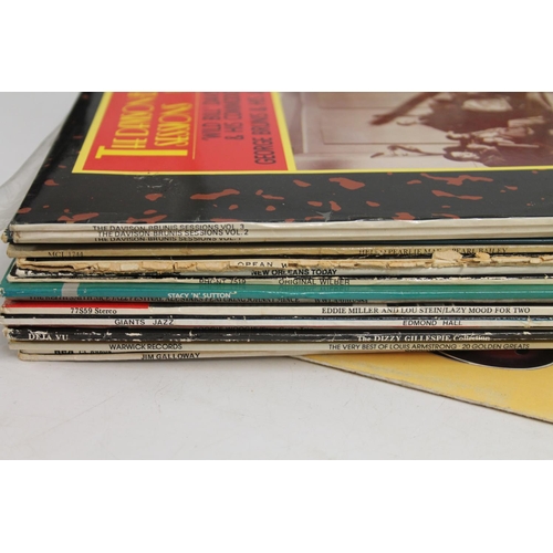 317 - Collection of mainly Jazz and blues records to include More Jazz and Blues from Harlem, Ray Burkes S... 