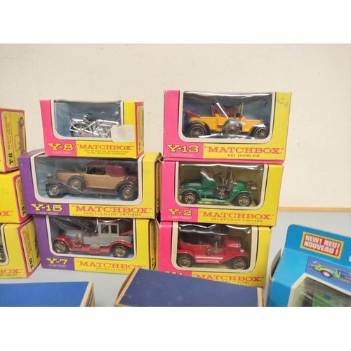 80 - Matchbox vehicles. Fourteen boxed vehicles to include two Superkings Porsche Turbos K70, Matchbox Mo... 