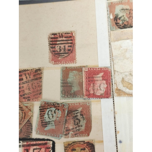 250 - Great Britain. Two British and regional postage stamp albums to include two sheets of penny red stam... 