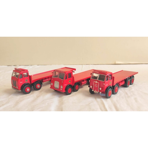52 - Three diecast 1.48 scale vehicles likely by Asam models to include BRS Atkinson 8 wheel flatbed lorr... 