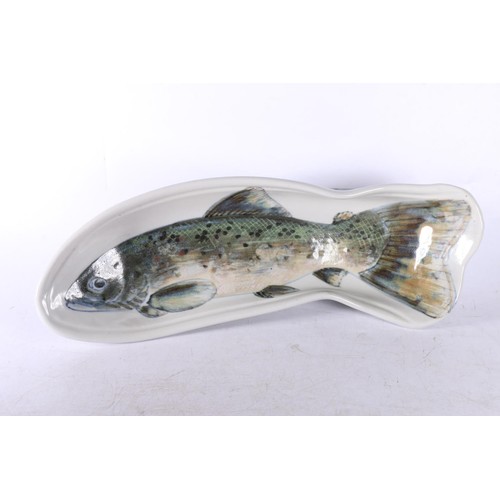 166 - Highland Stoneware fish shaped serving dish.