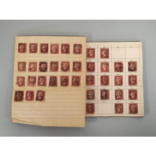 256 - Great Britain. Well filled miniature stamp album comprising of a large collection of penny reds, als... 