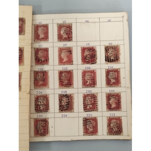 256 - Great Britain. Well filled miniature stamp album comprising of a large collection of penny reds, als... 