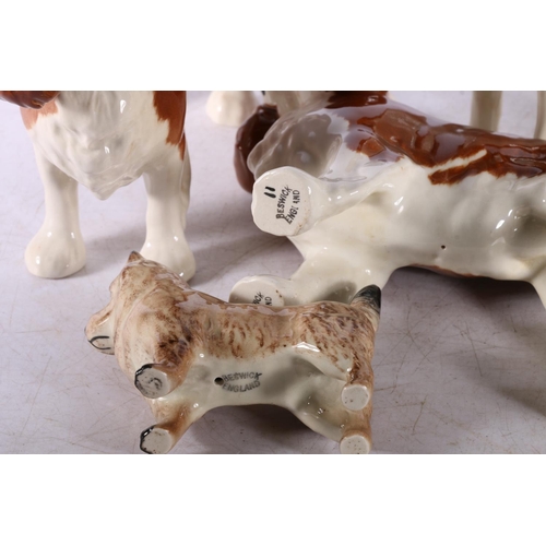 158 - Beswick dog models to include Beagle, Terrier, etc. (5)