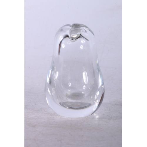 185 - Glass pear shape by Kosta Lindstrand 91856 and Mats Jonasson of Sweden frosted rabbit (2)