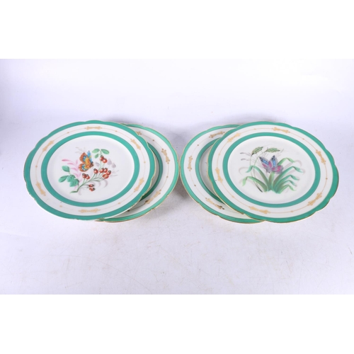 57 - Minton Marlow pattern S309 two-tier floral cake stand, a Staffordshire sandwich plate, a knife, a Ge... 