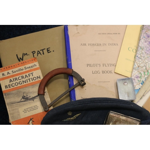 600C - RAF related ephemera, and other items, pertaining to Flight Lieutenant William Pate to include a pil... 