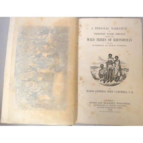 187 - CAMPBELL MAJ. GEN. JOHN.  A Personal Narrative of Thirteen Years Service Amongst the Wild ... 