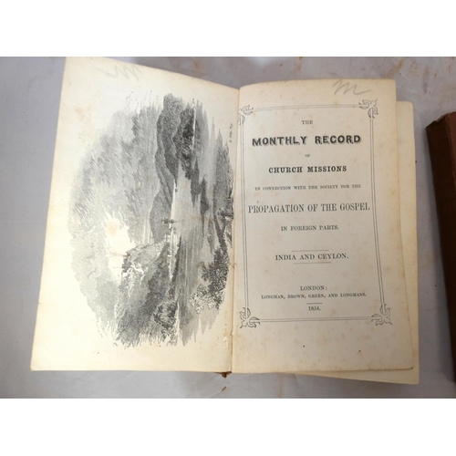 192 - LONGMAN, BROWN (Pubs).  The Monthly Record of Church Missions ... in Foreign Parts, India ... 