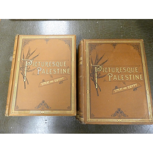 195 - WILSON SIR CHARLES W.  Picturesque Palestine, Sinai & Egypt. 4 vols. Many eng. plates &... 