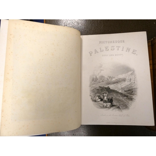 195 - WILSON SIR CHARLES W.  Picturesque Palestine, Sinai & Egypt. 4 vols. Many eng. plates &... 