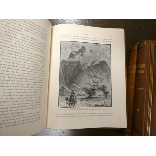 195 - WILSON SIR CHARLES W.  Picturesque Palestine, Sinai & Egypt. 4 vols. Many eng. plates &... 