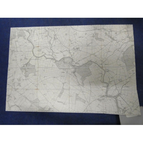 204 - ORDNANCE SURVEY, Dumfriesshire.  Roman Camps In Dumfriesshire. 4 maps, 6 inches:1 mile, each dissect... 