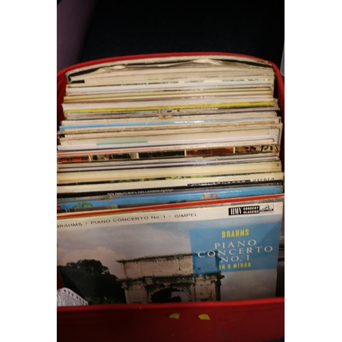 208 - Records, primarily classical to include Brahms, Sibelius, also, some children's records to include H... 