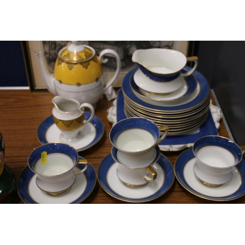 222 - Paragon part teaset to include cups, saucers, plates, etc., and a Czechoslovakian coffee set to incl... 