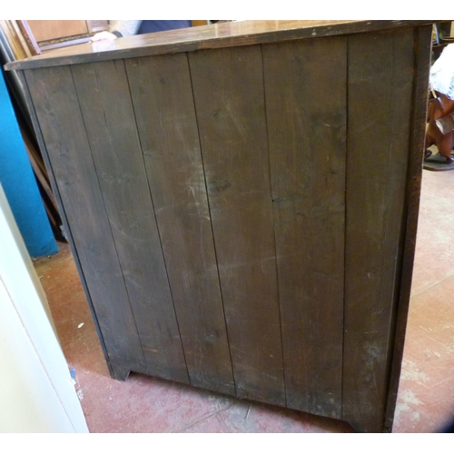 427 - Arts & Crafts oak chest of two short and four long drawers, c. early 20th century, with beaten m... 