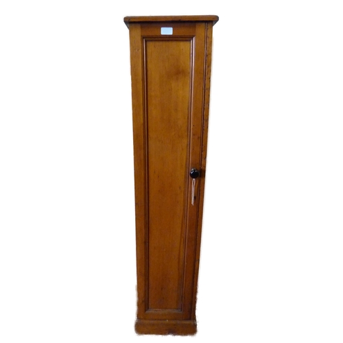 332 - Victorian mahogany collector's cupboard of narrow proportions, formerly a gun cabinet, the central d... 