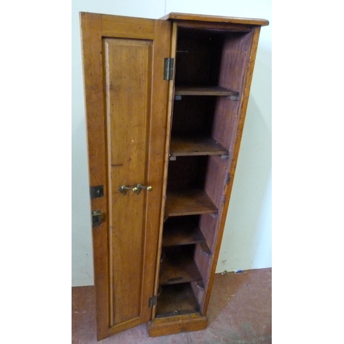 332 - Victorian mahogany collector's cupboard of narrow proportions, formerly a gun cabinet, the central d... 