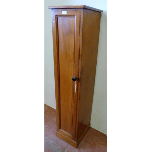 332 - Victorian mahogany collector's cupboard of narrow proportions, formerly a gun cabinet, the central d... 