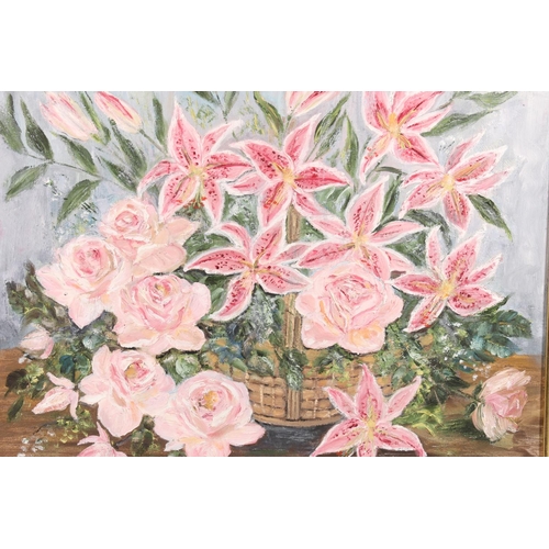 229 - DEANNIE OTTO, still life vase of flowers, oil on canvas, signed and dated '90 lower right, 50cm x 60... 