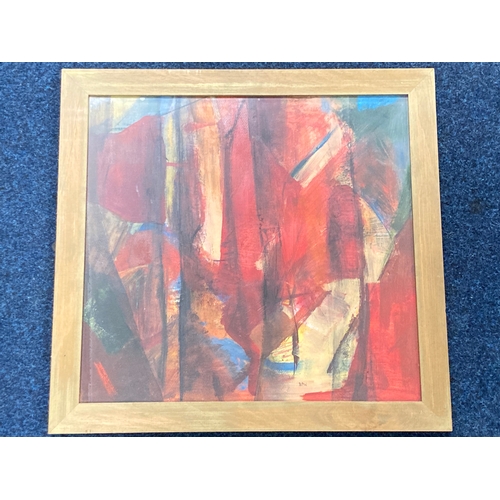 228 - BPW, abstract, oil, initialled bottom right. 51 x 54cm.  