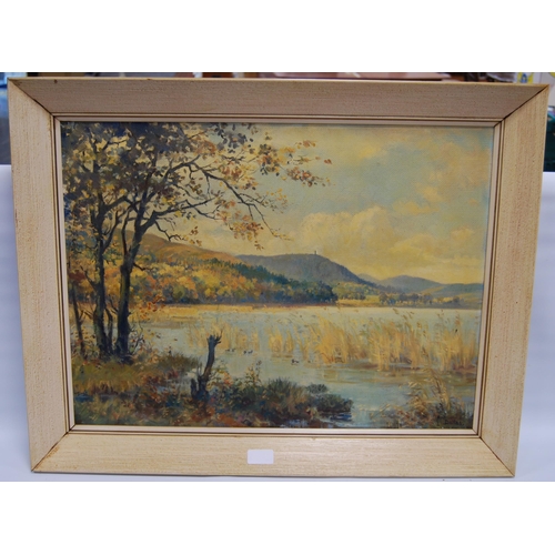 30 - Ann Dallas (Scottish, 1908 - 1997)Loch Kindar, KirkcudbrightshireSigned, oil on board, 44cm x 59cm.&... 