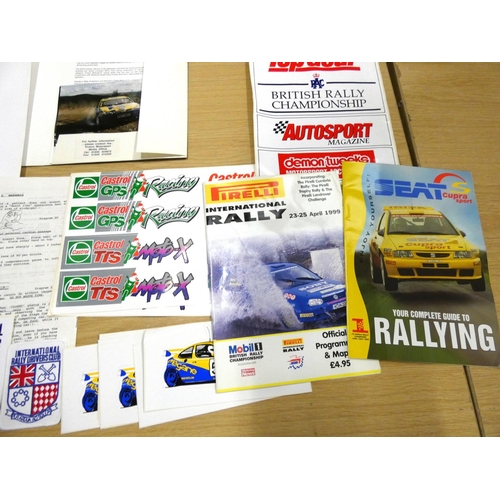 22 - 1996-99 rally championship decals programmers etc.