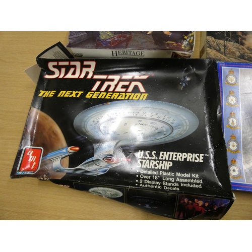 7 - Miscellaneous jigsaws and Star Trek models.