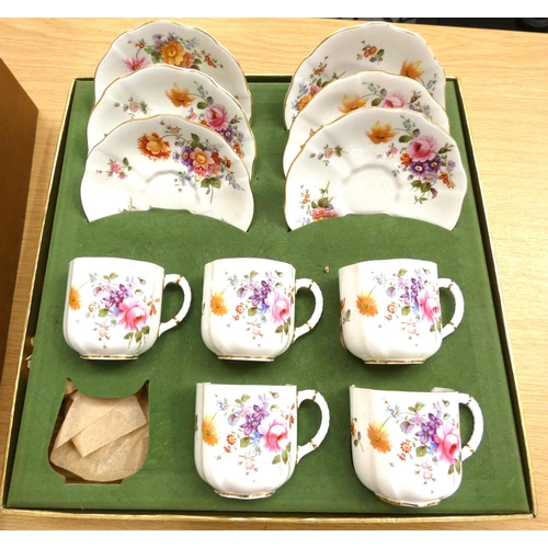 74 - Royal Crown Derby tea set, boxed. (1 cup missing).