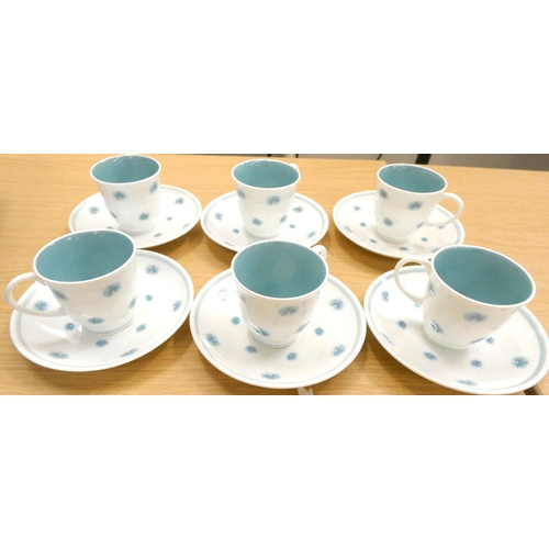 75 - Susie Cooper 1 o'clock pattern tea set.