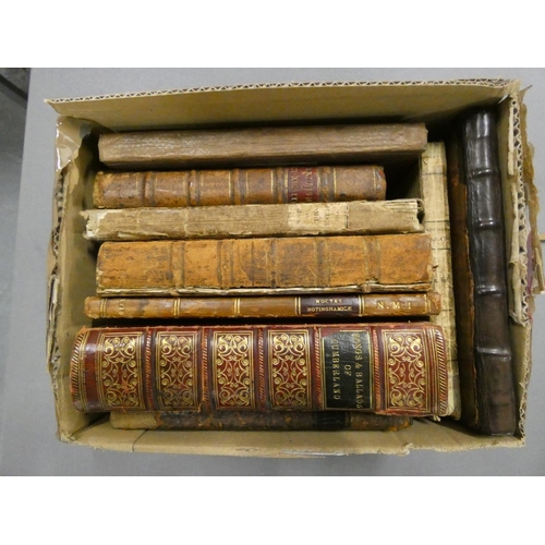 138 - BROWN W.  The Clerk's Tutor Improv'd. Old calf, rebacked. 2nd ed., 1707; also a small cart... 