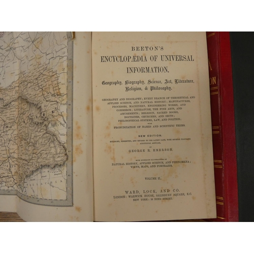 148 - EMERSON GEORGE R. (Ed).  Beeton's Encyclopedia of Universal Information. 4 vols. Many fldg... 