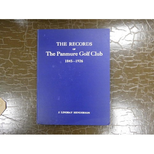 207 - HENDERSON J. LINDSAY.  The Records of the Panmure Golf Club, Barry, Forfarshire. Photograph frontis.... 