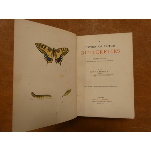 229 - MORRIS REV. F. O.  A History of British Butterflies. Col. plates. Quarto. Orig. green cloth gilt, so... 