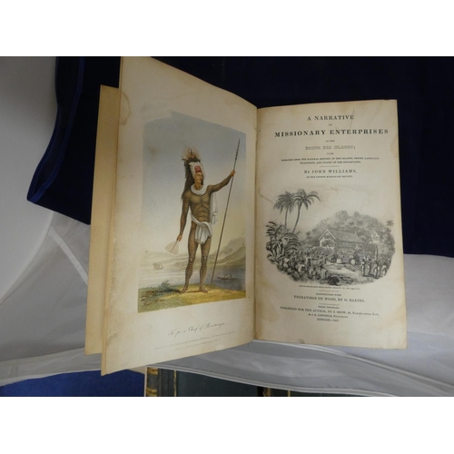 235 - WILLIAMS JOHN.  A Narrative of Missionary Enterprises in the South Sea Islands. Col. front... 