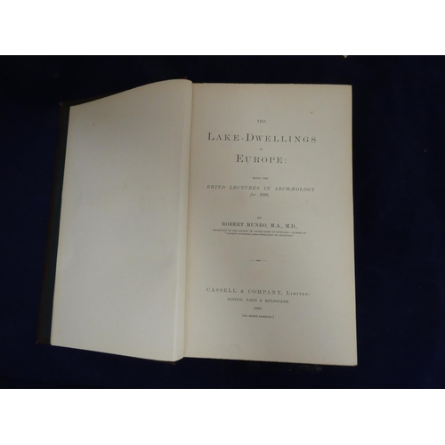 237 - MUNRO ROBERT.  The Lake-Dwellings of Europe. Royal 8vo. Orig. maroon cloth, splitting internally at ... 