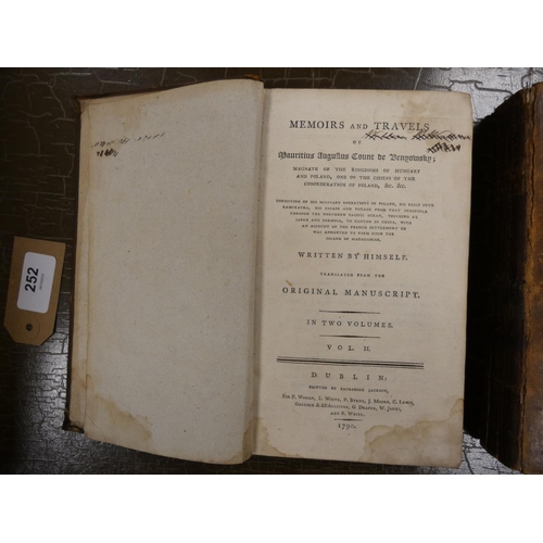 252 - BENYOVSKY COUNT MAURICE.  Memoirs & Travels of Mauritius Augustus Count de Benyowsky .... 