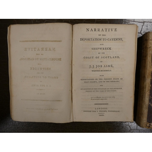 253 - AYMÉ JEAN-JACQUES.  Deportation et Naufrage. Half title. Detailed table of the deportees in executio... 