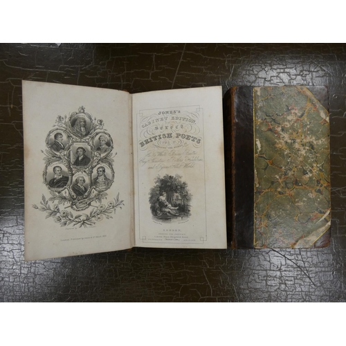 255 - JONES & CO.  (Pubs).  Jones's Cabinet Edition of Select British Poets. 2 vols. En... 