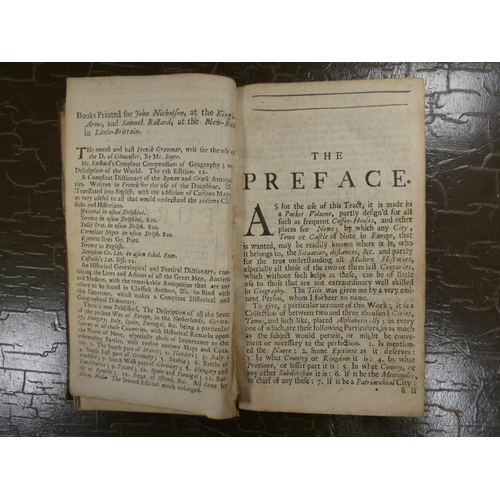 256 - EACHARD LAWRENCE.  The Gazetteer or Newsman's Interpreter Being a Geographical Index ... in Europe. ... 