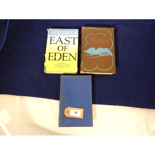 94 - STEINBECK JOHN.  The Moon Is Down. 1st ed., 1st issue. Orig. blue cloth. New York, 1942; a... 