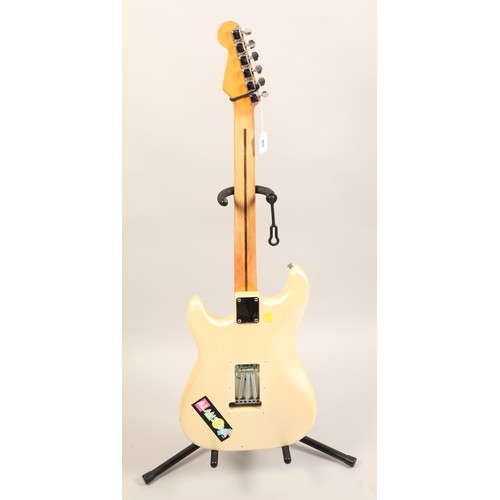 402 - Sunn Mustang by Fender six string electric guitar with gold colour finish