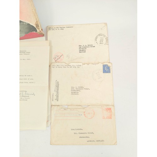 99 - SUMMERSBY KAY, Secretary & Chauffeur to General Eisenhower. 2 short typescript letters signed by... 