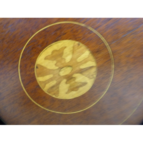 498 - Edwardian octagonal inlaid window table.