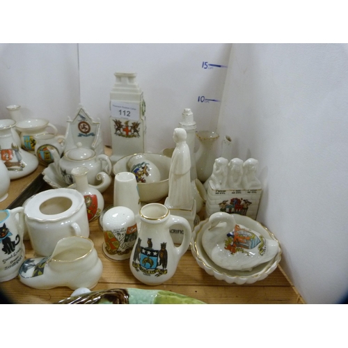 112 - Collection of crested ware to include examples by Arcadian and others.