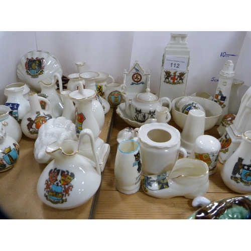 112 - Collection of crested ware to include examples by Arcadian and others.